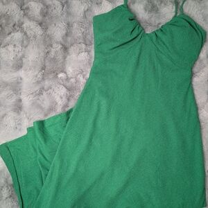 Green Spaghetti Strap Dress